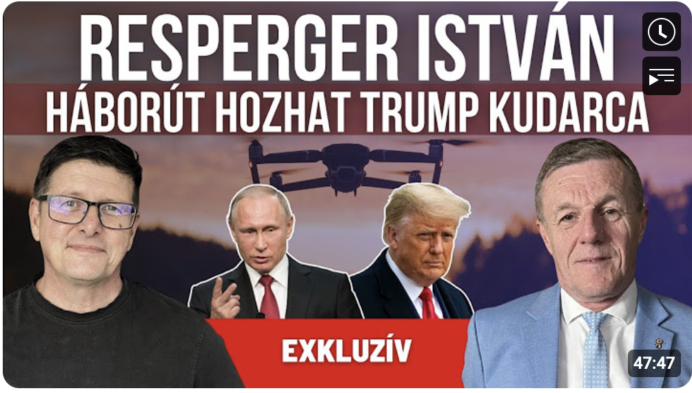 Resperger István: Soha nem látott esély van a békére, de a háborúra is